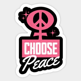 Choose Peace International Women's Day Women Against War Sticker